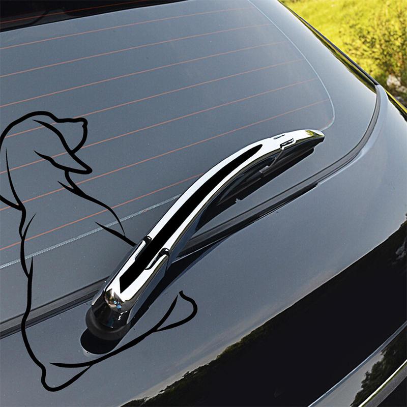 Puppy Dog Car Rear Windshield Wiper Decor Decals , Animal Dog Vinyl Art Sticker For Truck Car Bumper Funny Decoration