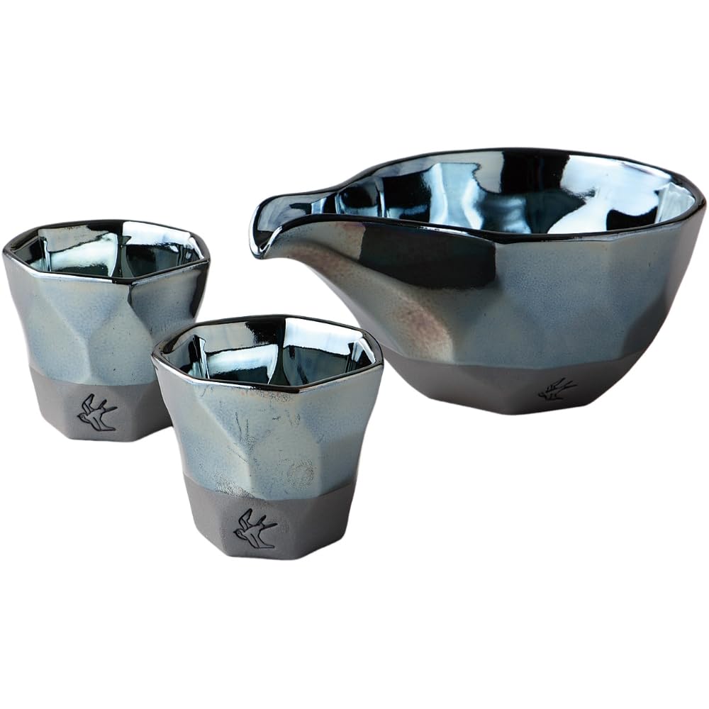 

Sake x x Platinum Mino Made in Japan Ale-net Set, W15.2 D10.5 H6.9cm, Blue, Ware, синий