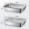 Leakproof Stainless Steel Food Containers Reusable Stackable Metal Lunch Box Lockable Clips Thickened Preservation Box Camping