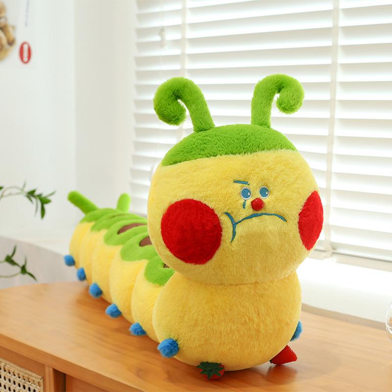 Caterpillar Stuffed Cute Animal Plush Toy For Kids Bedroom Cushion Decoration