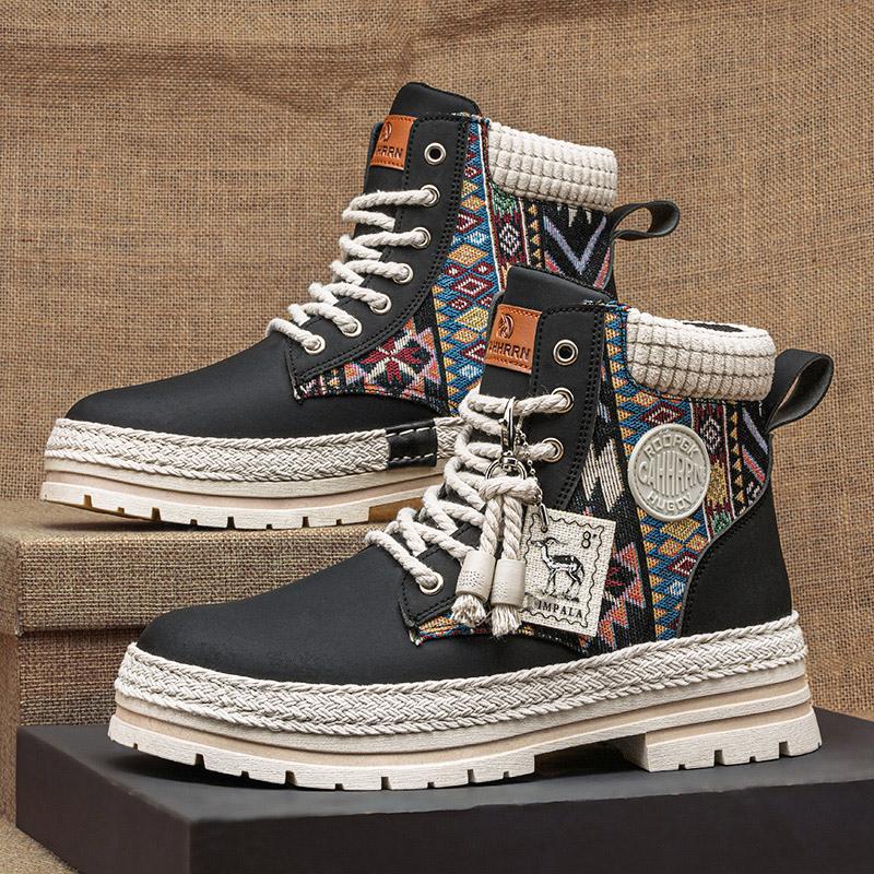 Fashion CYYTL Men Boots Casual Ankle Shoes Cowboy Combat Tactical Motorcycle Chelsea Winter Work Leather Outdoor Designer Luxury Fashion