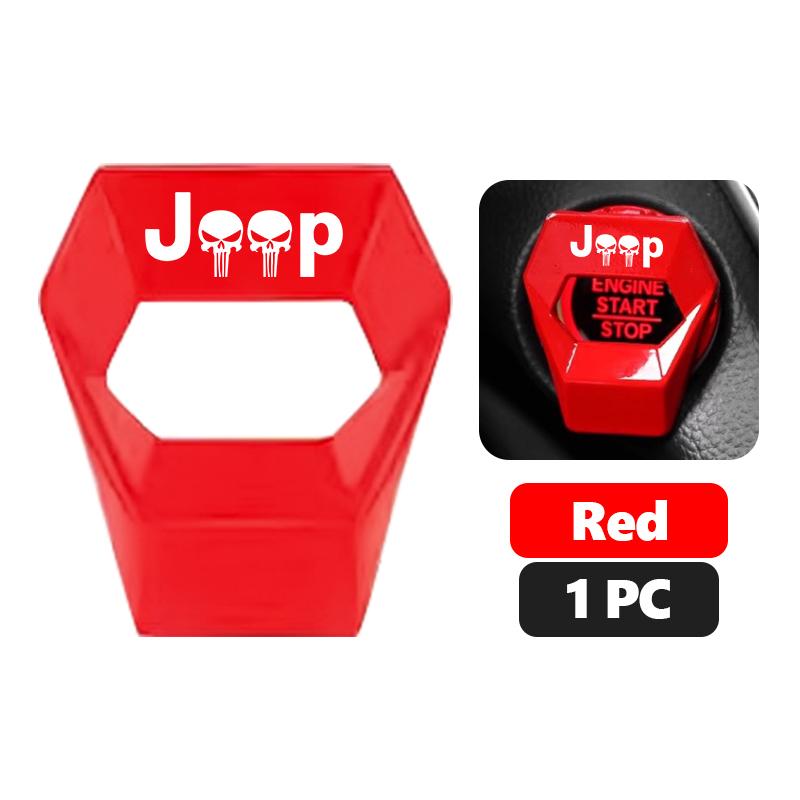 Car Engine Ignition Switch Cover One-button Start Accessories For Jeep Cherokee Patriot Liberty Wrangler JK JL Commander