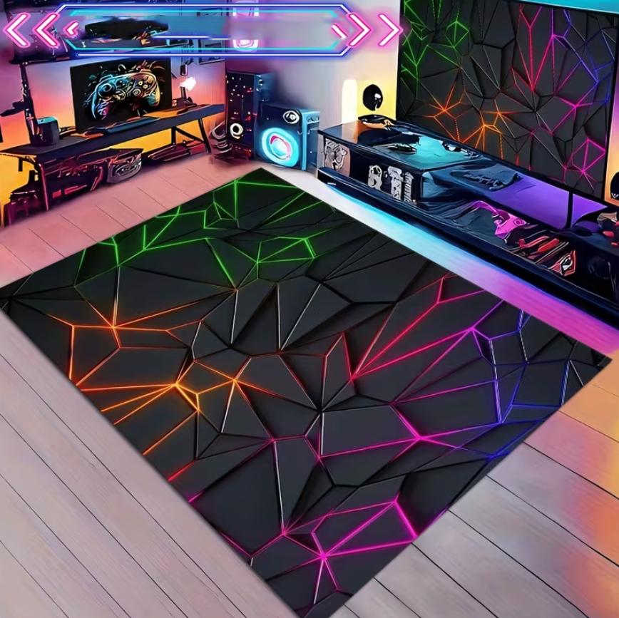 

Game Room Theme Area Carpet Machine Washable Rectangular Carpet Stylish Suitable for Living Room Bedroom Indoor Use Carpet 40X60cm