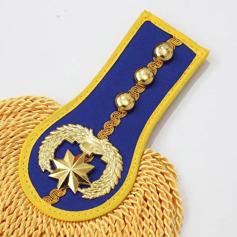 1Pair Multipurpose Tassel Fringe Epaulets Jackets Overcoats Epaulett for Drum Horn Band