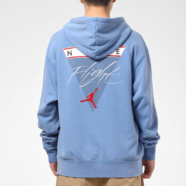 Jordan Printed Logo Pullover Hoodie Long Sleeve Men Tops Signal-Blue CZ6094-403