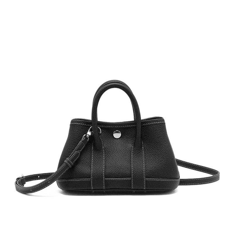 

Leather women s bags, messenger bags, women s new cute garden bags, niche design shoulder bags чёрный