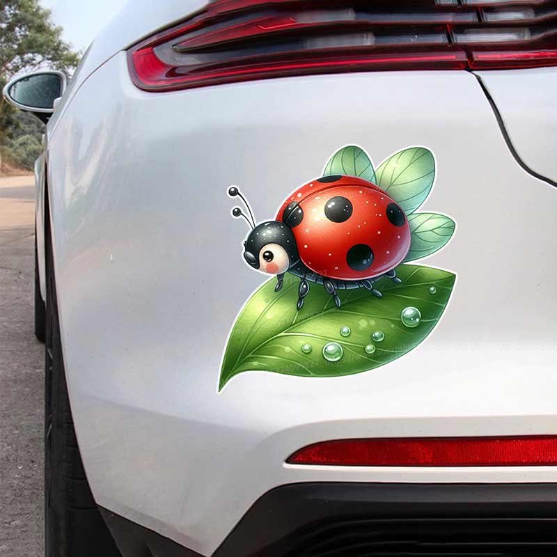Cute Ladybug Cartoon Car Sticker Waterproof Styling Automobiles Motorcycle Exterior Accessories Vinyl Decals Y209