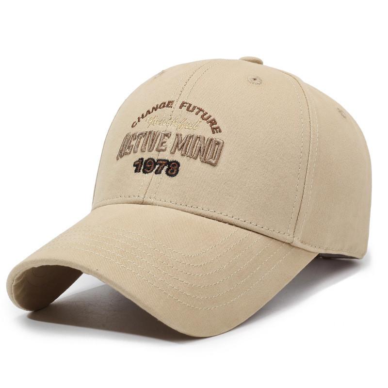 Classic Baseball Cap With Embroidered Letters For Outdoor Sun Protection
