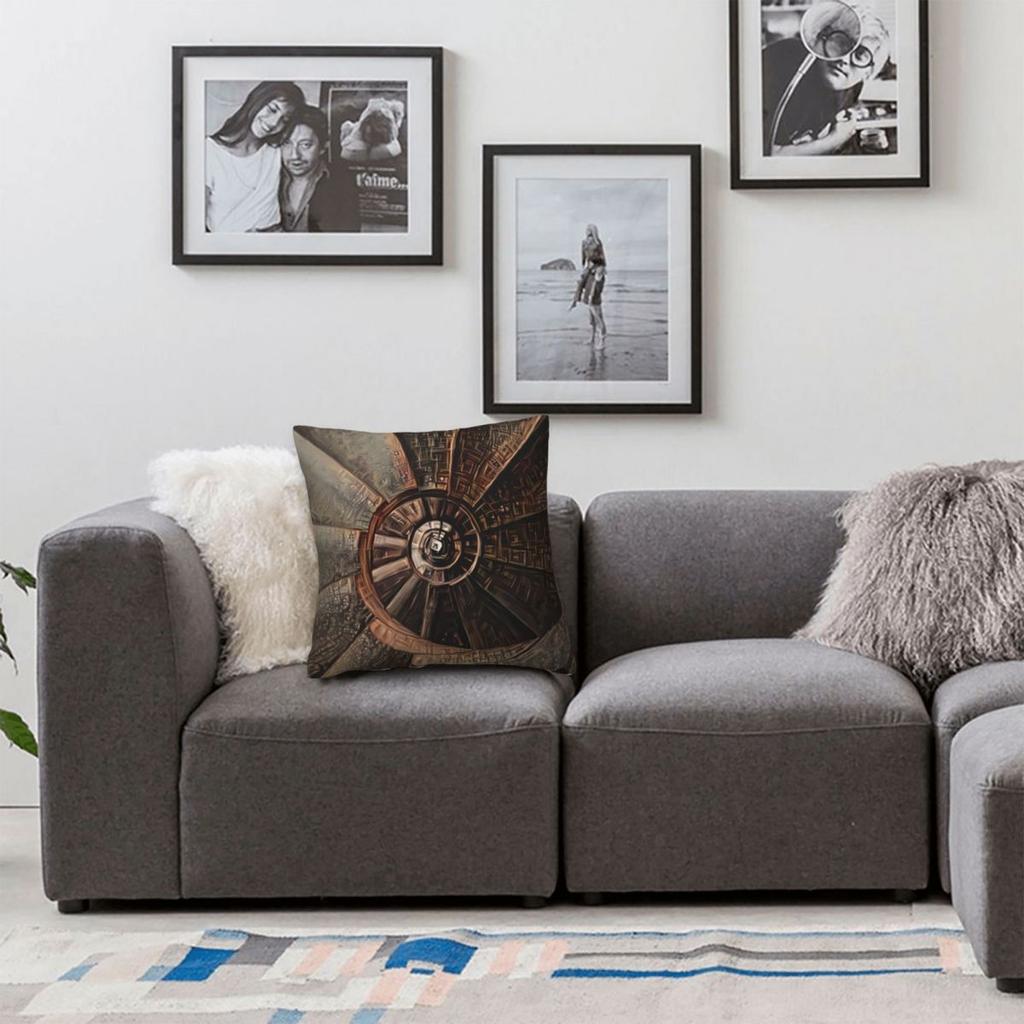 Fibonacci Spiral - Golden Spiral Square Pillowcase Cushion Cover Pillow Case Throw Pillow Cover for Home Sofa Living Room