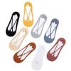 Summer Cross-sling Boat Socks Thin Ice Silk Invisible Socks Silicone Anti-slip Cotton Bottom Shallow Mouth Socks