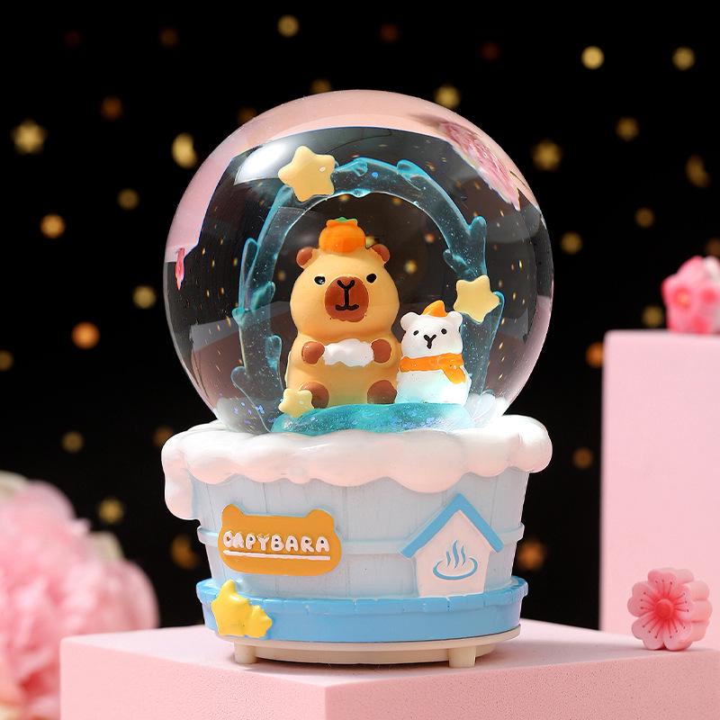 Christmas Fantasy Crystal Ball Music Box - Princess Ornament Gift for Girls' Birthdays