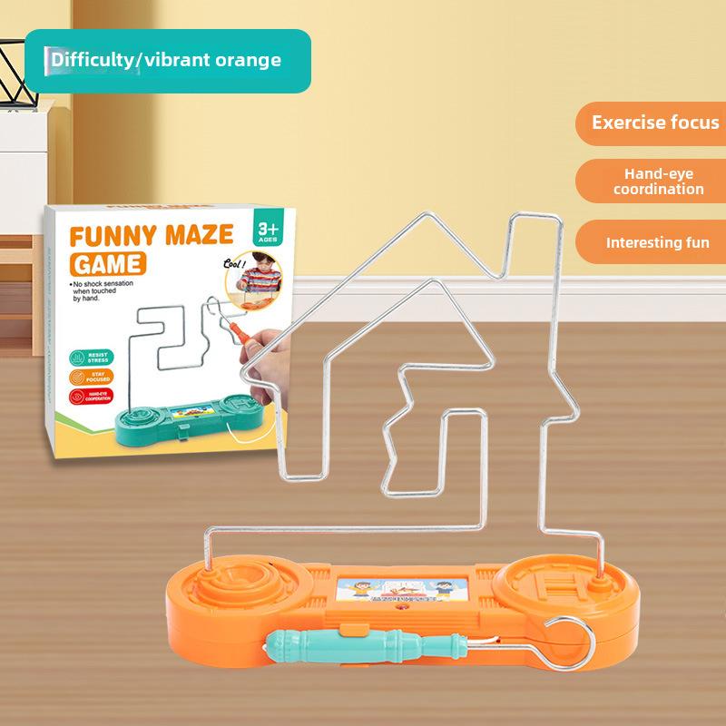 

Новый запас Детская электрическая игра-лабиринт с огненной проволокой на удар Интеллектуальная игрушка для тренировки концентрации