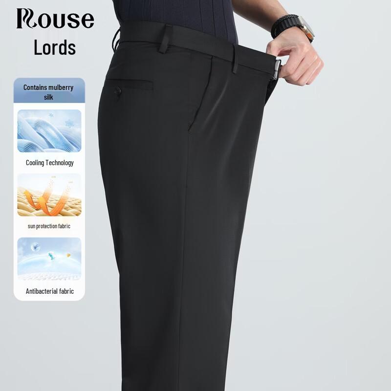 

Men s Silk Blend Cooling Stretch Business Casual Pants 31