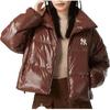 New MLB New York Yankees Down Jacket Women's Brown 3FDJB2046-50BRD