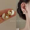 Korean Pearl Tassel Earrings with Silver Needle