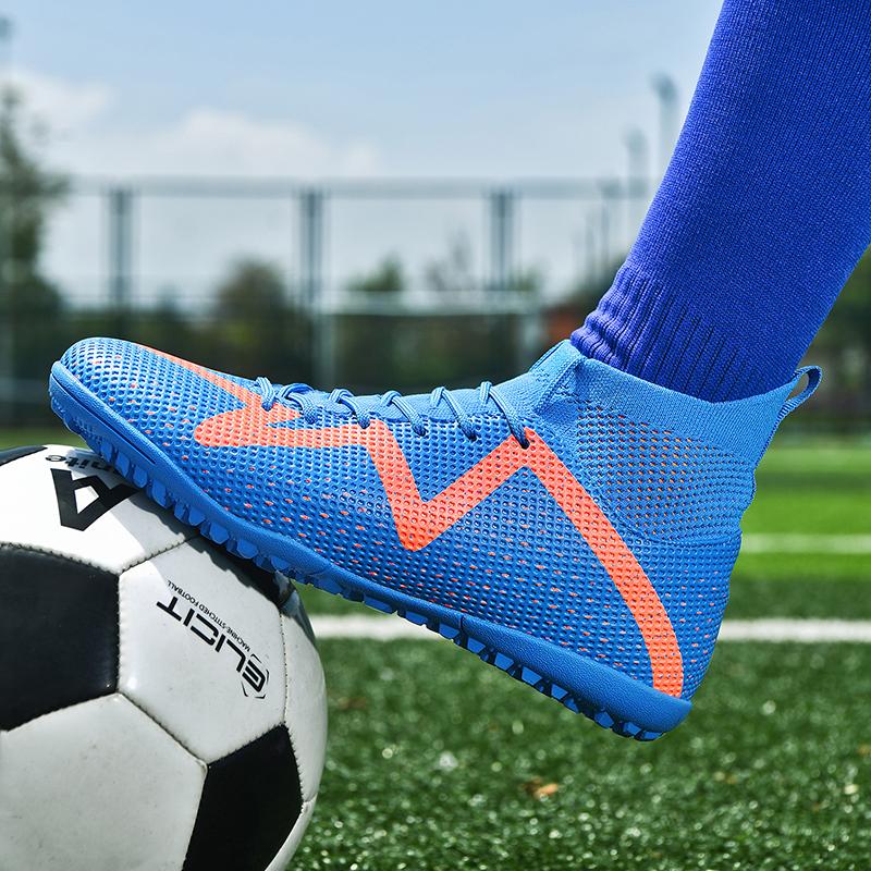 35-47 Hochwertige hochwertige Jugend-Fußballschuhe für Herren Broken Nails Herren-Schnürstiefel aus Gummi mit weichem Boden und großen Fußballschuhen