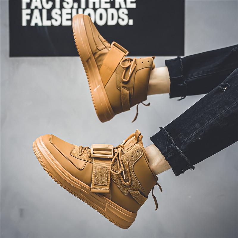 New Men's Classic Fashion High Top Thick Sole Skateboarding Shoes Comfortable Soft Sole Basketball  Sneakers