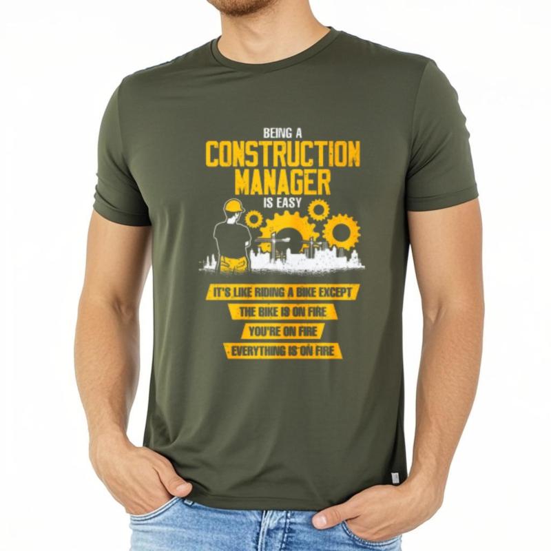 

Breathable Tee Solid Color Teenagers Crew Neck t shirt Oversized Being A Construction Manager Is Easy Classic Women Top tees 4XL
