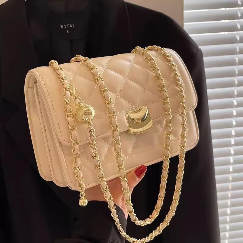 High-end Small Bags, Women's Bags, New Models, Popular This Year, Summer Versatile Diamond Chain Bags, Popular Messenger Bags