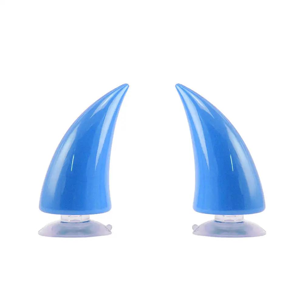 2Pcs Large Size Motorcycle Helmet Decoration Devil Horn Colorful Motorbike Bicycle Decoration Helmet Stickers Accessory
