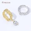 18K Gold Plated Open Adjustable Ring Blank Base,Brass Ring Setting with Loop,DIY Jewelry Making Components For Charm Pendant