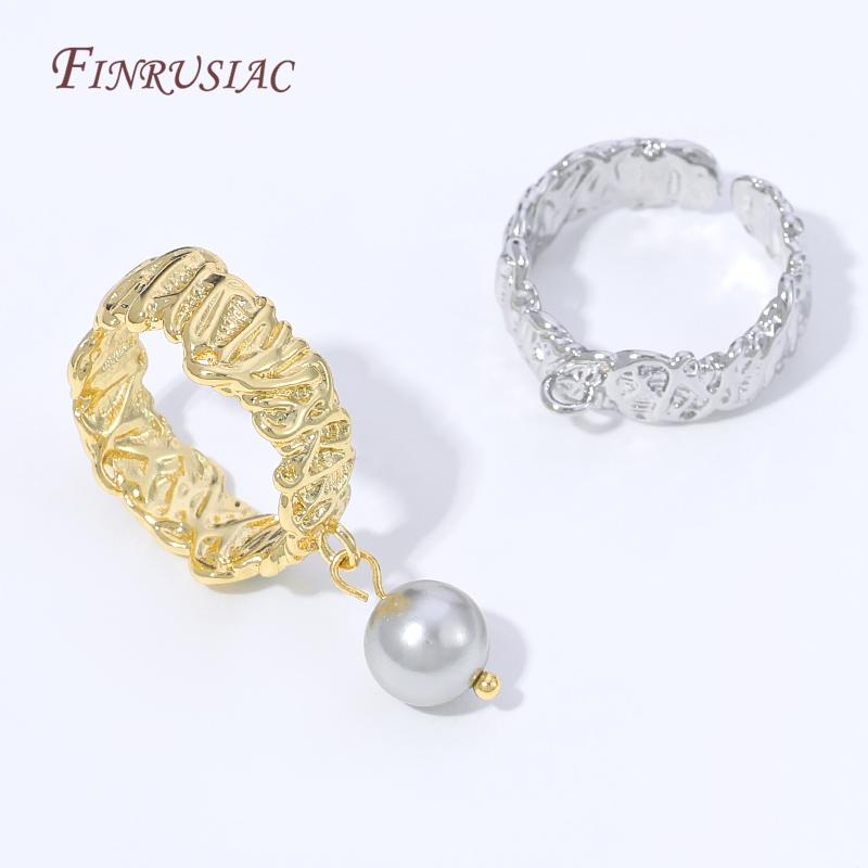 18K Gold Plated Open Adjustable Ring Blank Base,Brass Ring Setting with Loop,DIY Jewelry Making Components For Charm Pendant