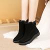 Northeast Snow Boots Women's 2025 Winter New Wool Short Boots Non-slip Velvet Warm Thickened Cotton Boots Flat Cotton Shoes