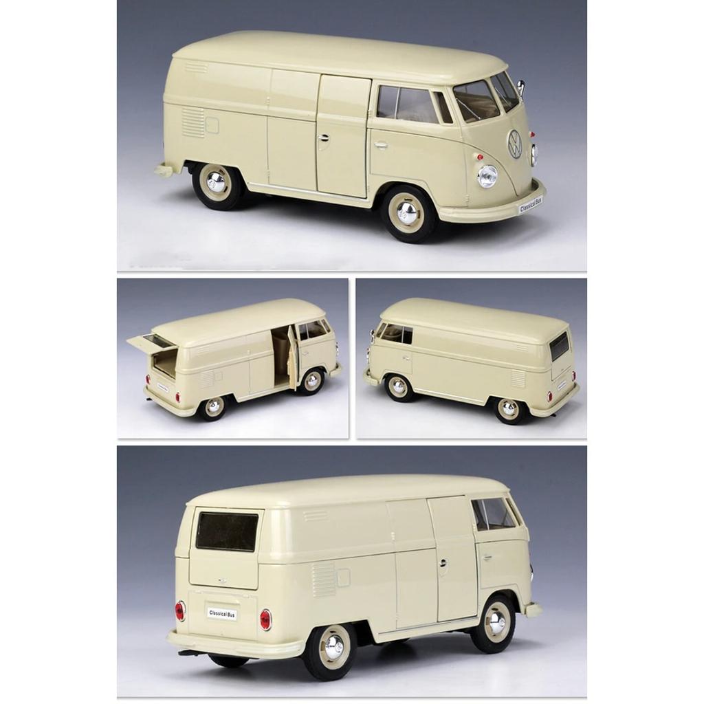 Welly 1/24 Volkswagen VW T1 BUS Alloy Car Diecasts & Toy Vehicles Car Model Miniature Scale Model Car Toy for Children