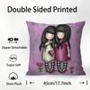 Kawaii Girl Santoro Gorjuss Pillow Case Square Double‑Sided Print Cushion Case For Sofa Home Bedchamber Decor Gift