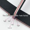 Curved Nail File Red Heart Rubber Board with Black Sandpaper - Wear-Resistant Banana Polishing Stick for Manicure Nail Art