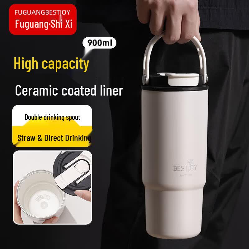FUGUANG Portable Insulated Ceramic Lined Tumbler