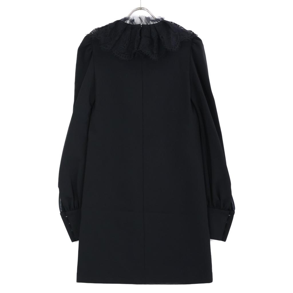 Gucci Domestic Regular 595504-XJBS6 Rayon X Nylon Lace Frill Dress Dress XS blackUsed