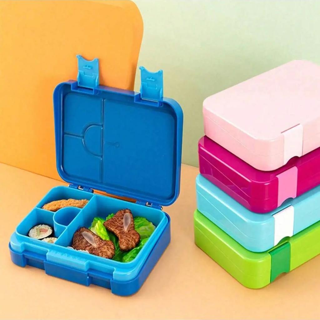 1PC Bento Lunch Box with Six Compartments and Detachable Dividers, Portable Student Lunch Box, Suitable for Returning To School