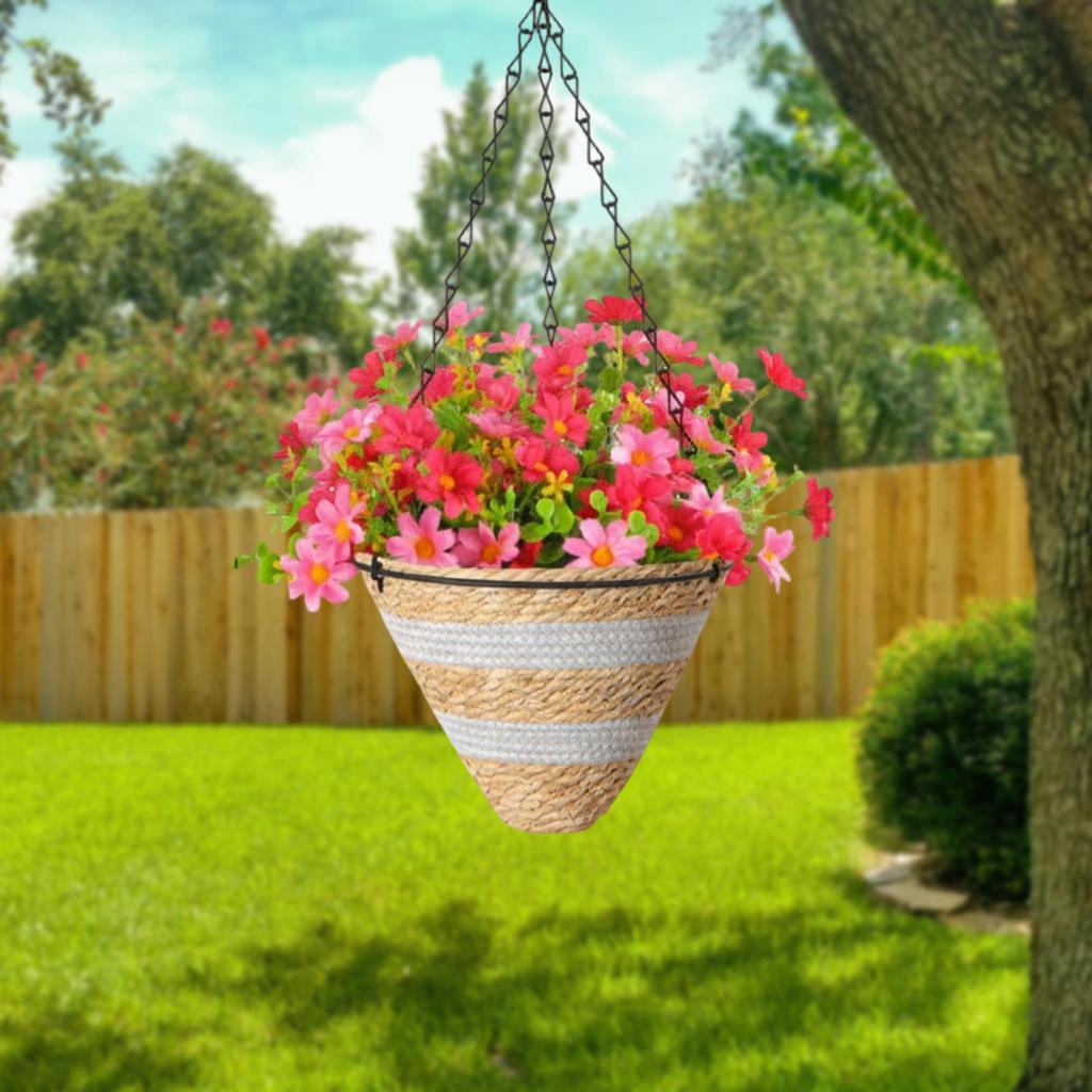 Simulated Flower Basket Decoration Flower Basket Spring Simulated Flower Decoration