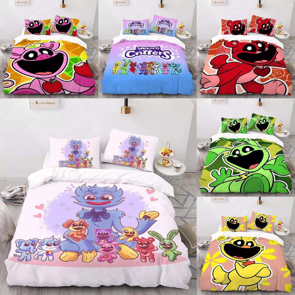 Luxurious Three Piece 3d Digital Print Bed Set Featuring Soft Microfiber Cartoon Design