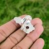 925 Silver Round Citrine Stone Promise Stackable Flower Statement Ring Jewelry