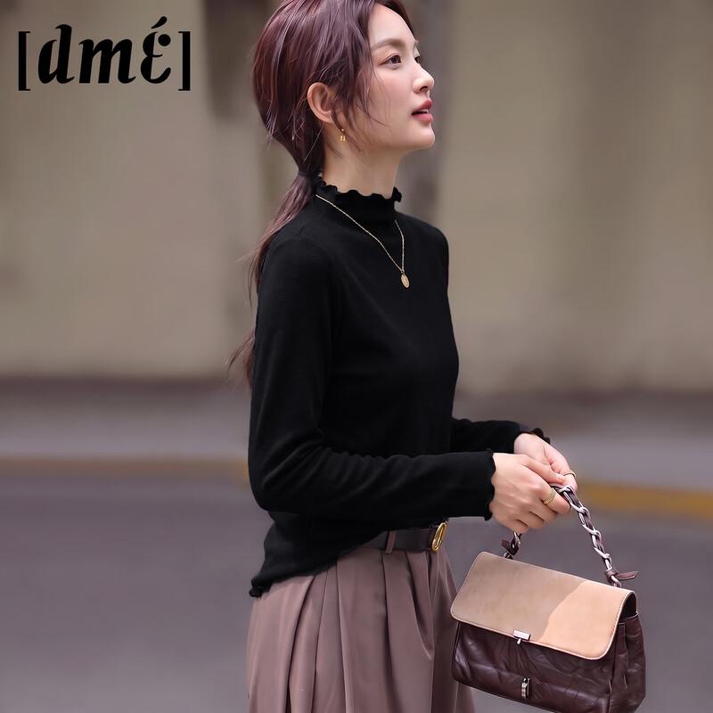 Women's High Neck Fleece Long Sleeve Base Layer with Lettuce Edge