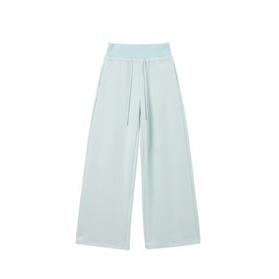 White and Gray Wide-leg Pants for Women In Spring and Summer New Style of Sweatpants High Waist Droop Loose Straight-leg Casual Sports Pants