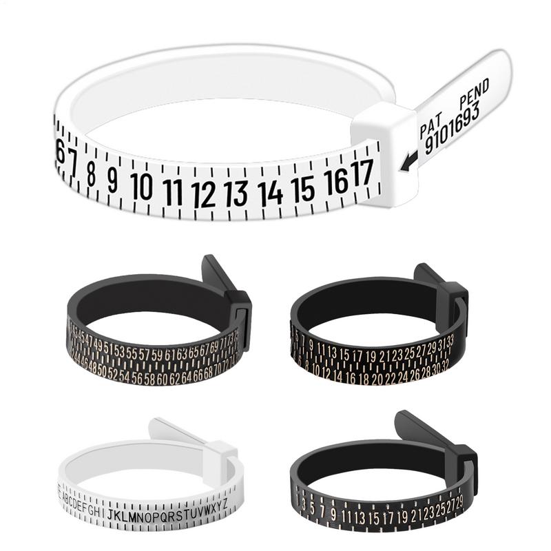 1PC White/Black US/EU/UK/JP Sizes Wedding Ring Band Ring Sizer Measure Genuine Tester Finger Gauge Jewelry Accessory Tools