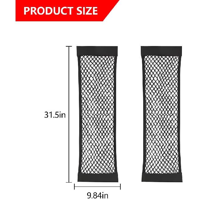 Mandark 2PCS Mesh Cargo Net For Car Trunk Storage, Elastic Vehicle Wall Sticker Organizer Net, 9.8 * 7.8 Inch Adjustable Auto Interior Storage Pouch
