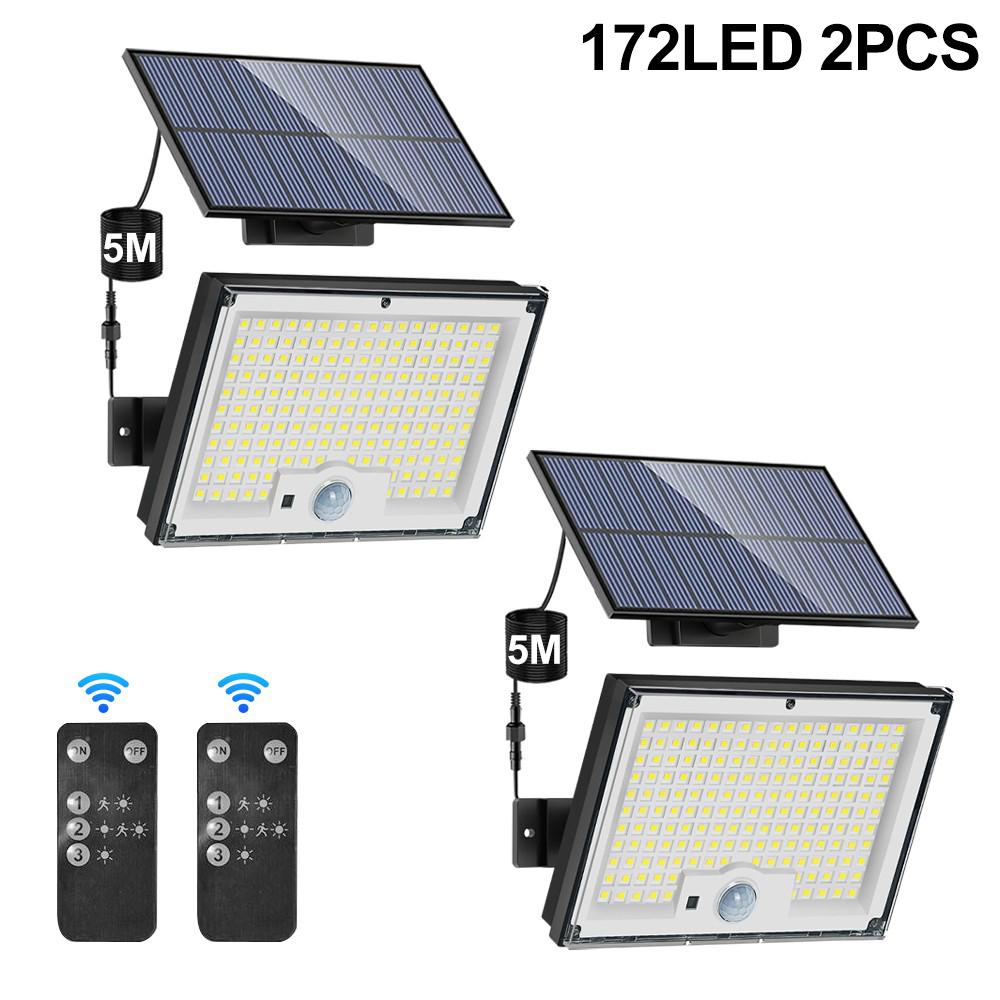 Solar Lights Outdoor 172/344/400 LED Split Solar Security Lights Motion Sensor Solar Powered Garden Light Waterproof Yard Garage