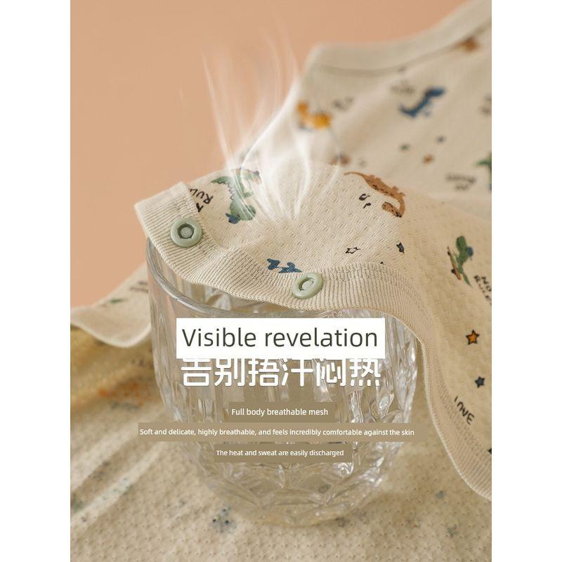 Newborn Baby Boy Vest Romper Summer Thin Pajamas Pure Cotton Breathable Onesie Infant Jumpsuit