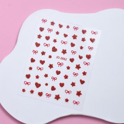 Fine Sparkle Pentagram Love Butterfly Nail Art Stickers Self-Adhesive Ail Tips Guides For Diy Decoration Stencil Tools Decal