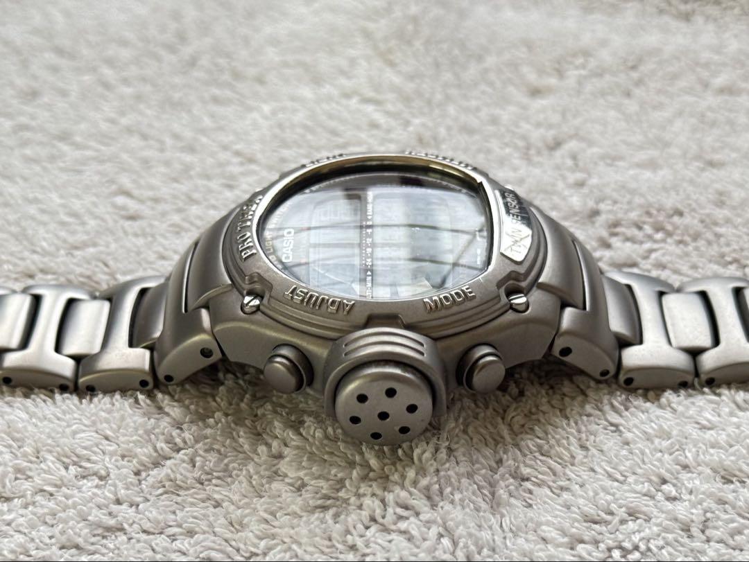 

[USED] Casio Pro Trek PRT-3000 Full Titanium & Screw Back