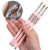 3 Packs Acrylic Nail Brush for Nails Art, 3D Nail Art Brush Kolinsky Acrylic Nails Brushes Set Nailes Lining Brushes with Non-Slip Handle for Women