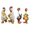 1 Pair Cartoon Resin Couples Duck Chick Figurine Garden Statue Outdoor Lawn , Fairy