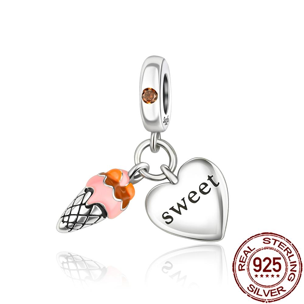 New Charms Copper Sparkling Mum Mother Family Love Heart Beads Fit Original Bracelet Necklace Diy Jewelry