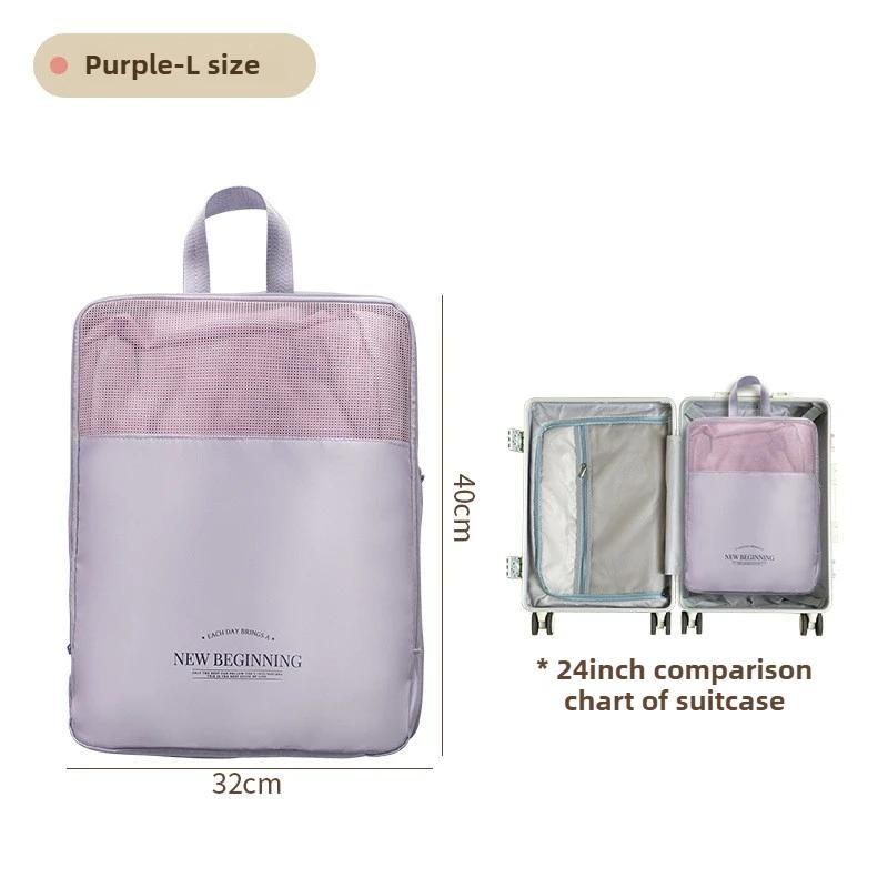 Durable Waterproof Nylon Travel Compression Packing Cubes:Suitcase Clothes & Underwear Organizer for Vacation Storage Essentials