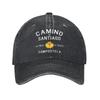 Buen Camino Camino De Santiago Unstructured Baseball Cap Retro Distressed Denim Peregrino Headwear Unisex Women Adjustable Hat