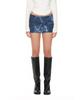 TOOMUCHTAX Cowgirl Printed Skirt Pants Blue